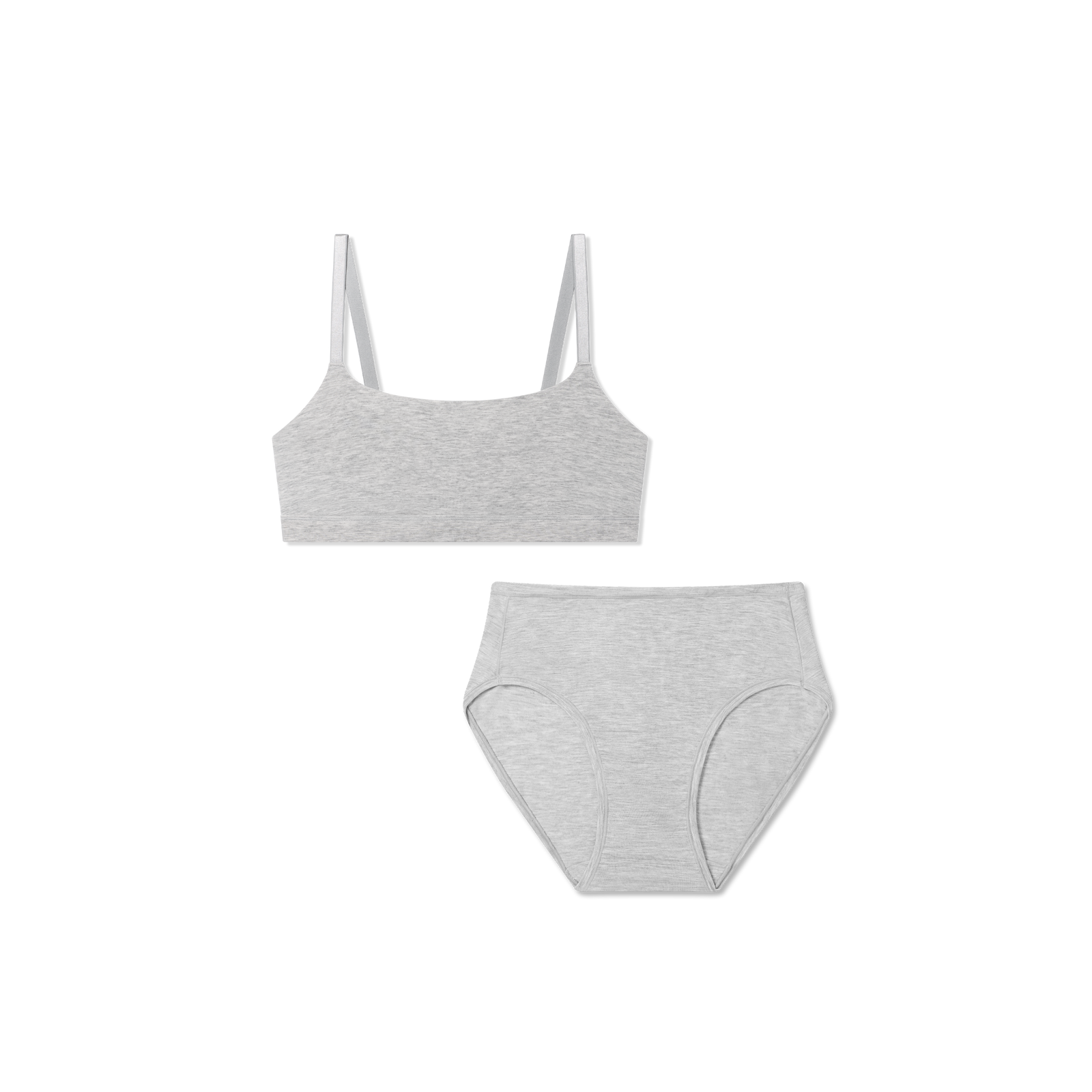 Womenâ€™s Super Soft Bralette + Brief Pack - Varsity Grey Heather L