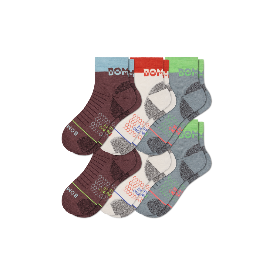 Women's Merino Wool Blend Hiking Quarter Sock 6-Pack - Active Home Comfort