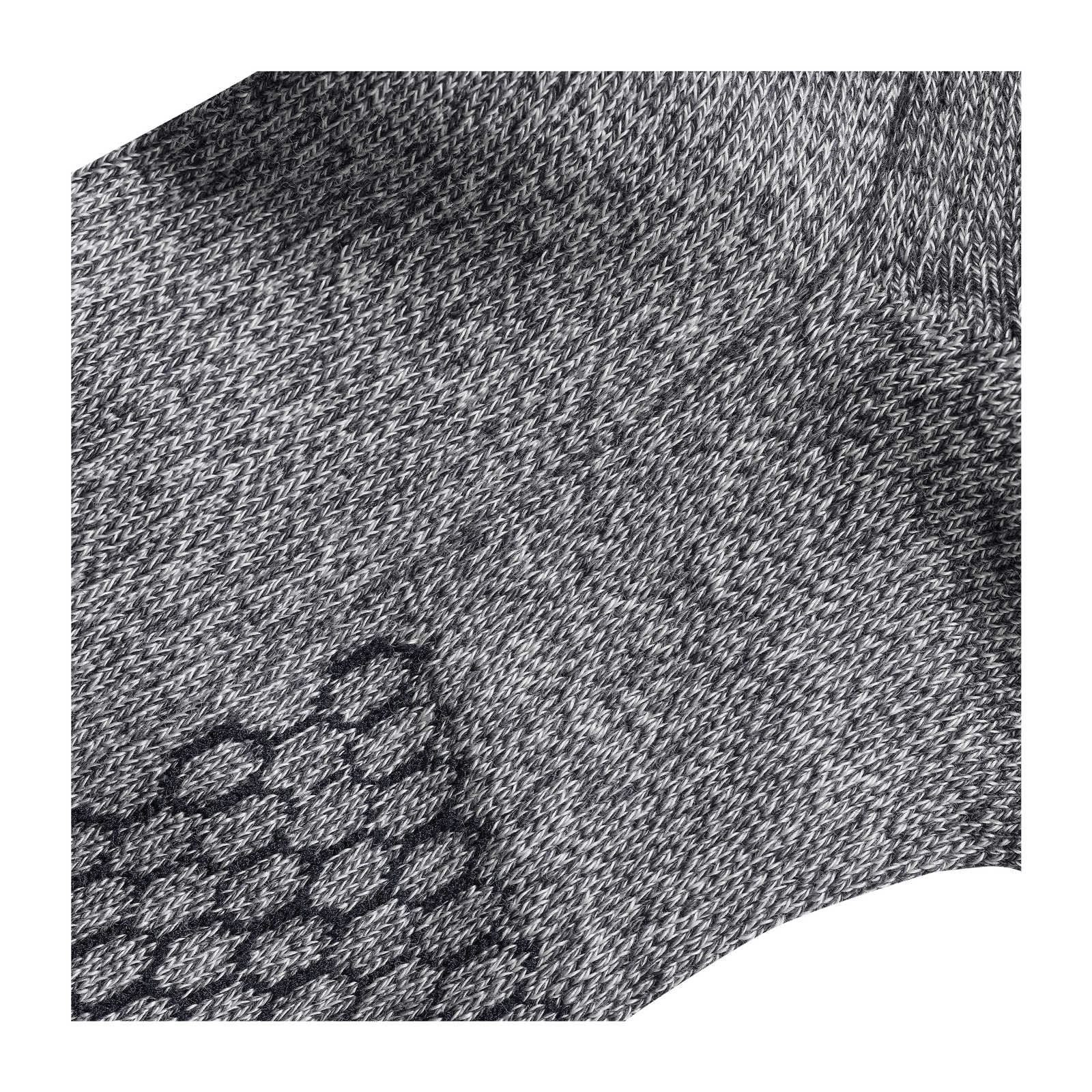 Modern Rib Quarter Socks - Washed Black Detail [6005]