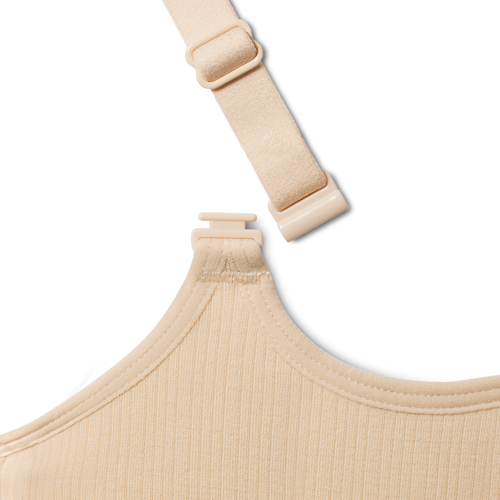 Ribbed Seamless Bralette Wheat Clasp Detail