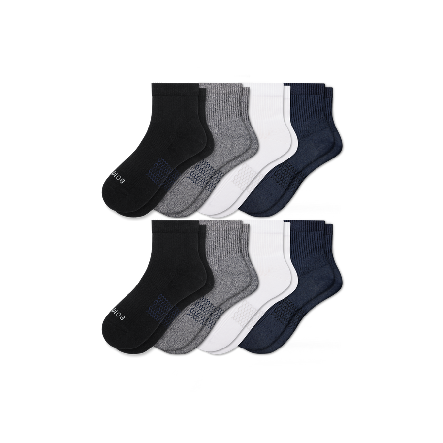 Men's Modern Rib Quarter Sock 8-Pack - Light Office Move