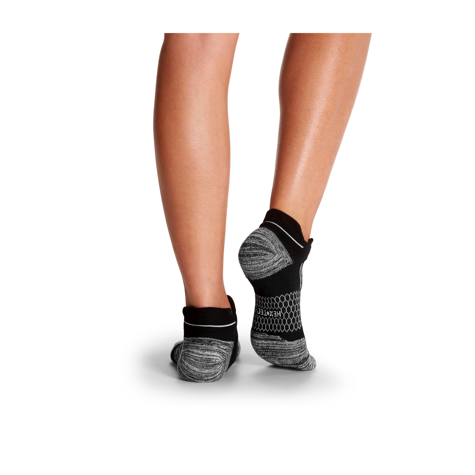 Women's Running Ankle Sock 3-Pack - white-charcoal-black - 17
