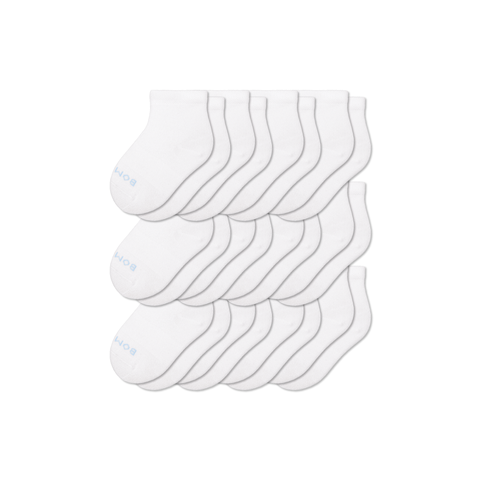 Toddler Lightweight Calf Sock 12-Pack - White L