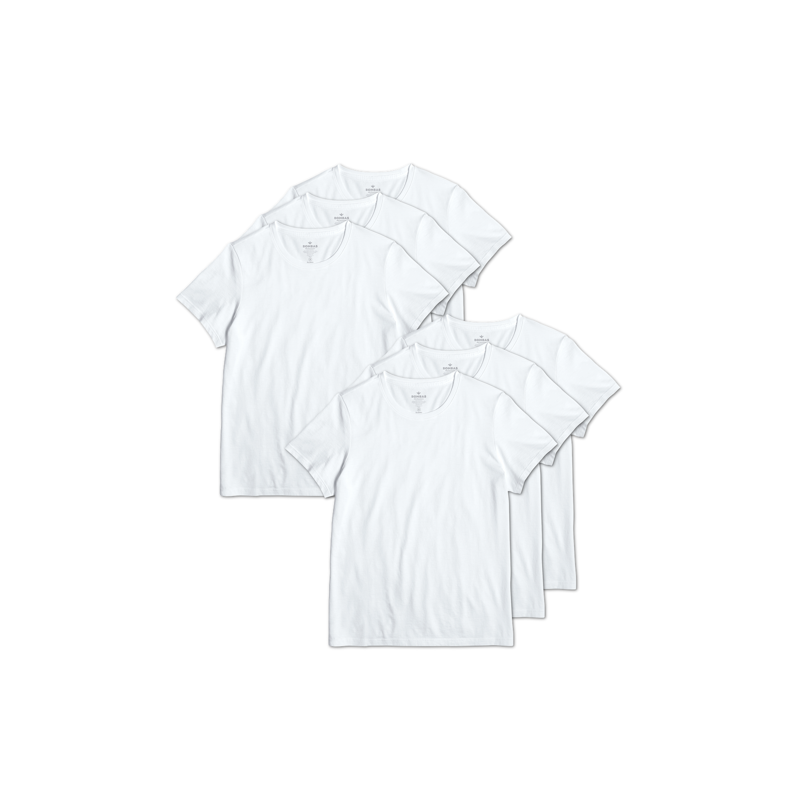 Women's Pima Cotton Crew Neck T-Shirt 6-Pack - white - 1
