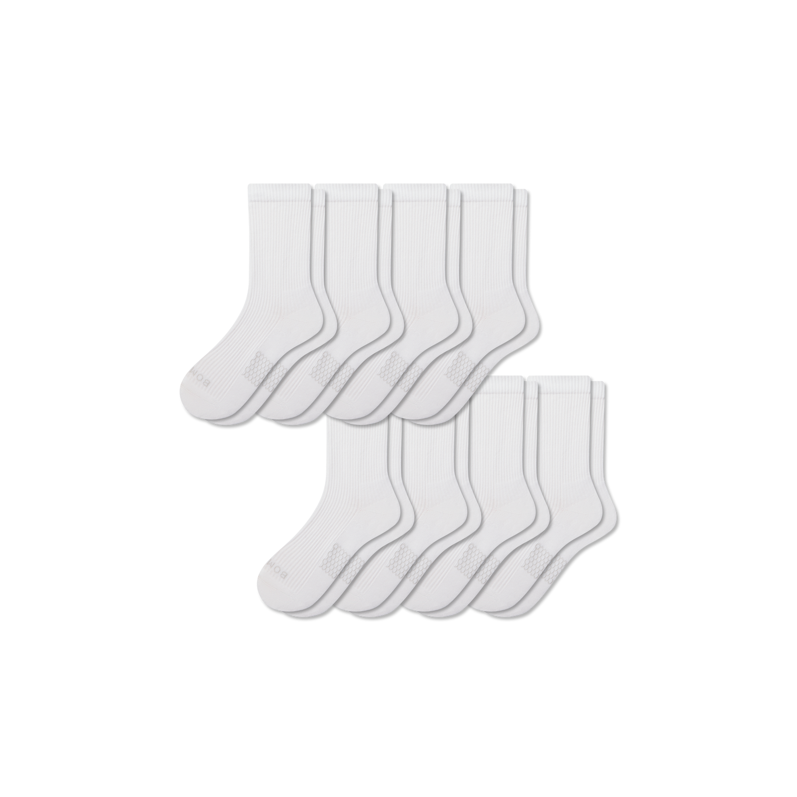 Men's Modern Rib Half Calf Sock 8-Pack - white mix L