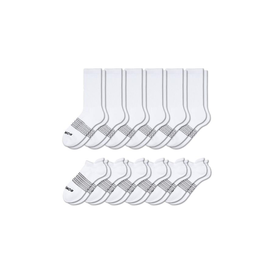 Women's Calf & Ankle Sock 12-Pack - Classic No Show Pair