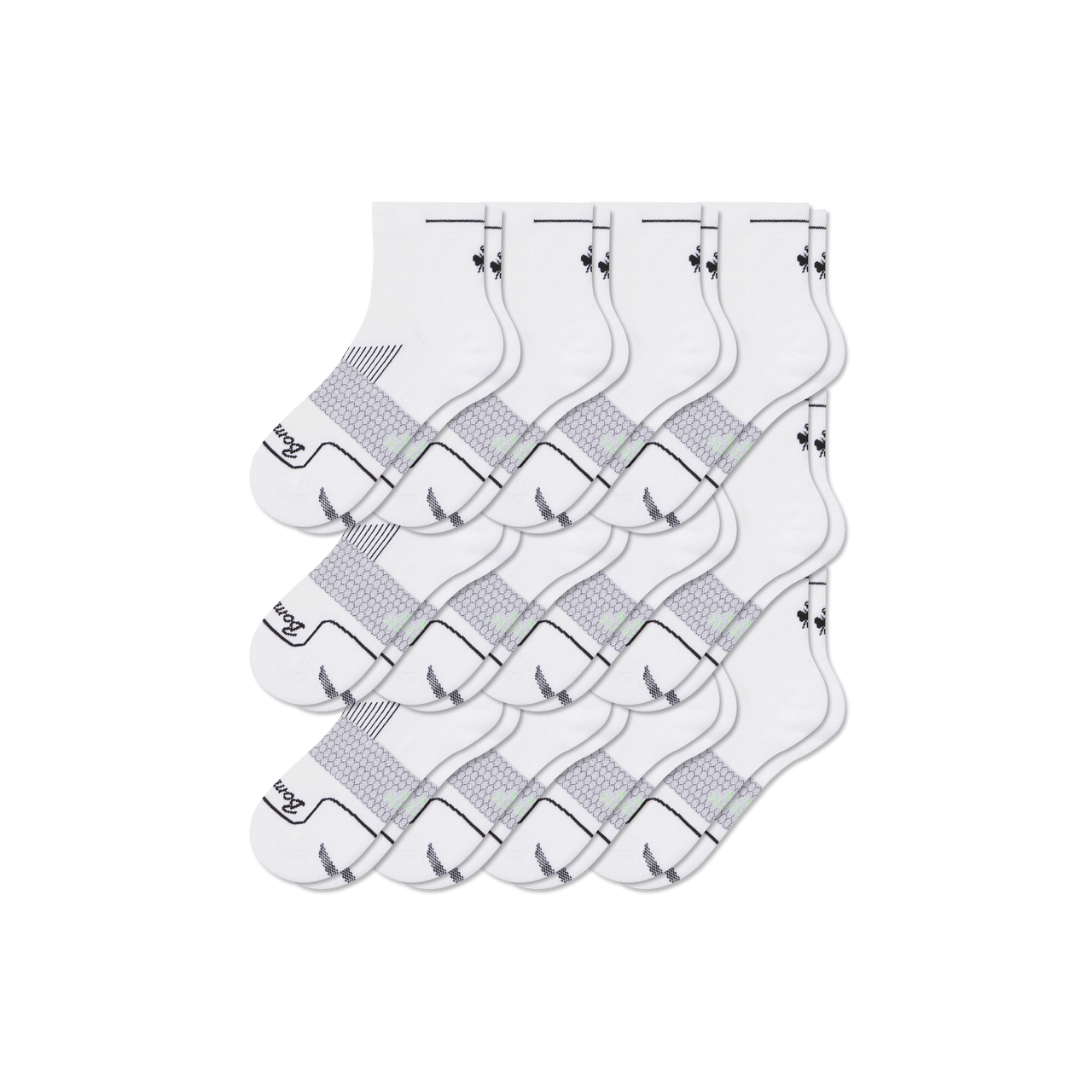 Running Quarter Sock 12-Pack - white L