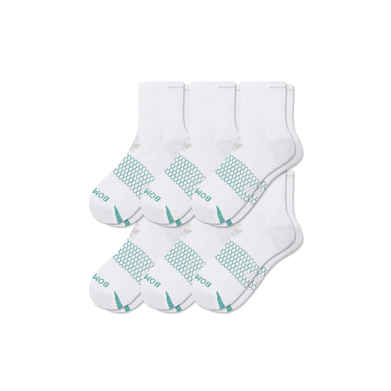 Golf Quarter Sock 6-Pack - White Mix