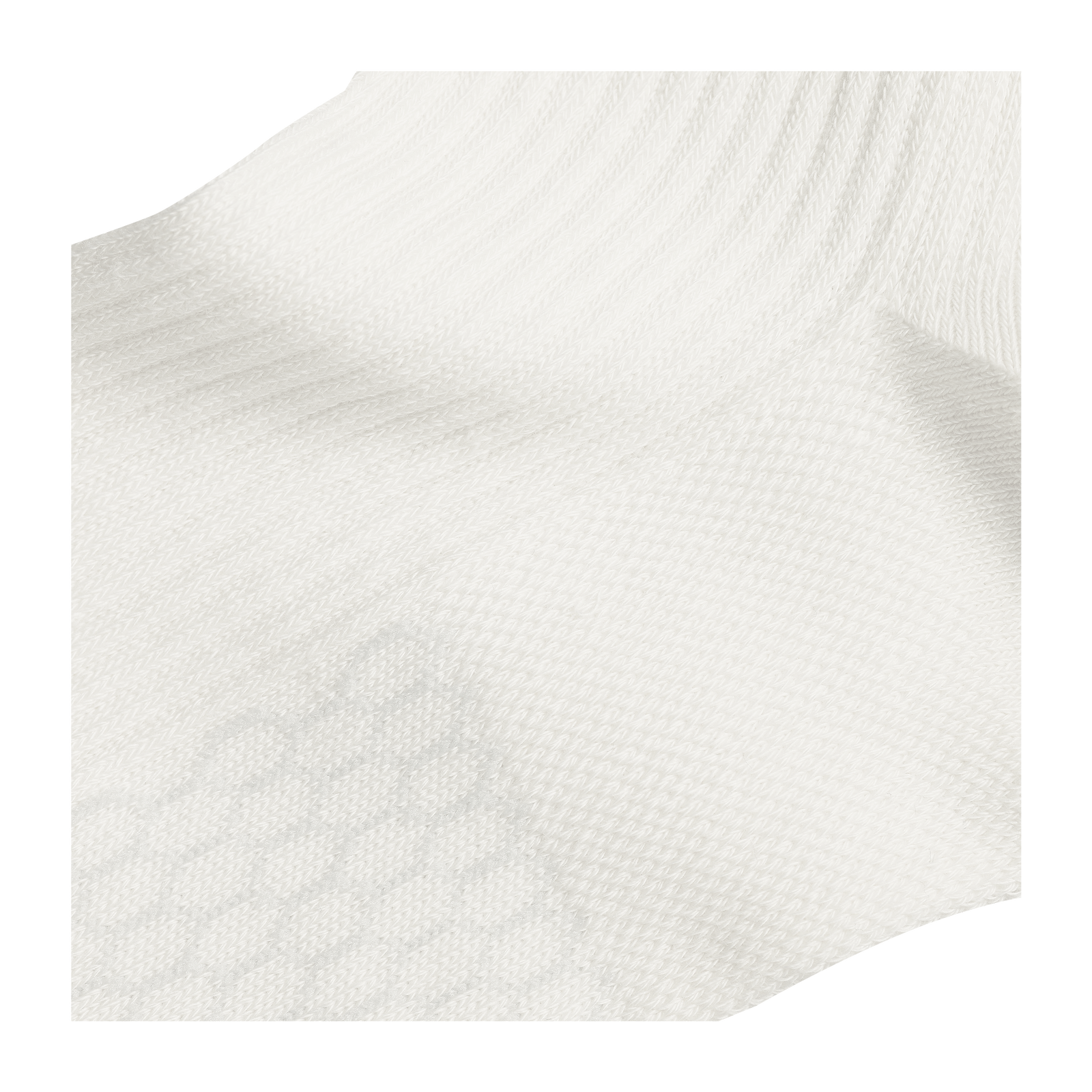Modern Rib Calf Socks - Soft White Detail